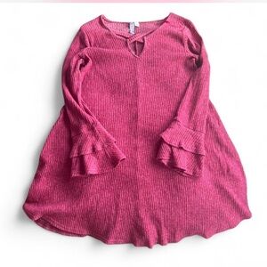 Alya Long Sleeve Fuchsia Dress